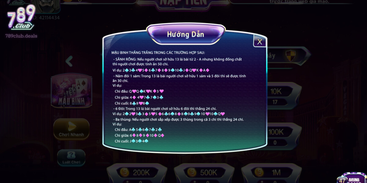 Mậu Binh Ăn Trắng trong Mậu Binh tại 789Club